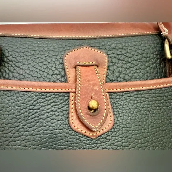 Dooney & Bourke All Weather Leather Black and Brown Leather Satchel Handbag - Picture 6 of 12